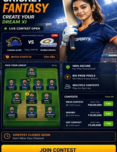 23BET7 (23 bet 7) fantasy cricket & matchday visual 3